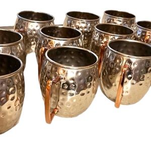 Moscow Mule mugs one dozen Hammered in gorgeous condition